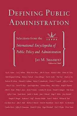 PDF Defining Public Administration von Jay M. Shafritz Jr.