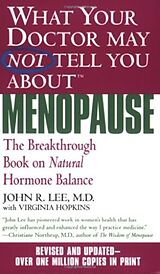 Couverture cartonnée What Your Doctor May Not Tell You about Menopause (Tm) de John R Lee, Virginia Hopkins