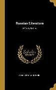 Livre Relié Russian Literature: A Study Outline de Anna Lorraine Guthrie