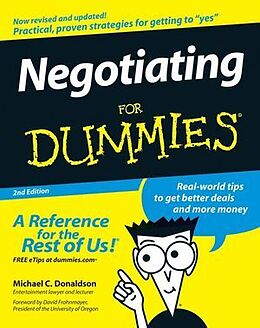 Couverture cartonnée Negotiating For Dummies de Michael C. Donaldson