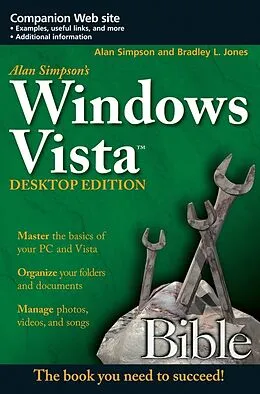 E-Book (pdf) Alan Simpson's Windows Vista Bible von Alan Simpson, Bradley L. Jones