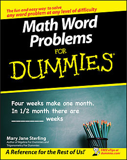 eBook (pdf) Math Word Problems For Dummies de Mary Jane Sterling