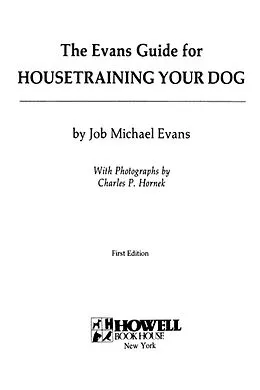 E-Book (epub) The Evans Guide for Housetraining Your Dog von Job Michael Evans