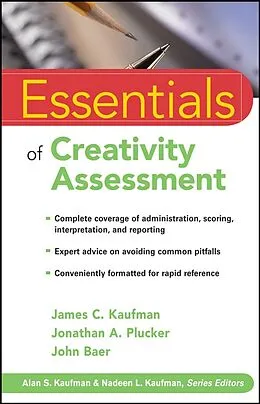 E-Book (pdf) Essentials of Creativity Assessment von James C. Kaufman, Jonathan A. Plucker, John Baer