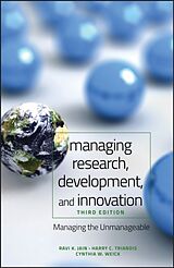 Livre Relié Managing Research, Development and Innovation de Jain Ravi, Triandis Harry C., Weick Cynthia W.