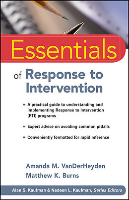 E-Book (epub) Essentials of Response to Intervention von Amanda M. VanDerHeyden, Matthew K. Burns