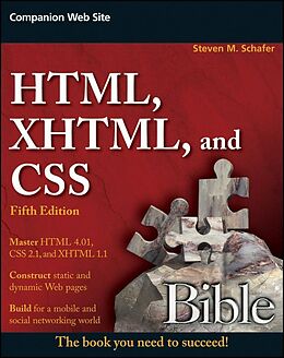 E-Book (pdf) HTML, XHTML, and CSS Bible von Steven M. Schafer