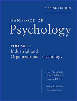 Fester Einband Handbook of Psychology von Irving B. Weiner, Neal W. Schmitt, Scott Highhouse
