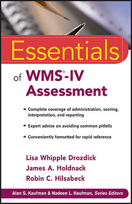 eBook (pdf) Essentials of WMS-IV Assessment de Lisa W. Drozdick, James A. Holdnack, Robin C. Hilsabeck