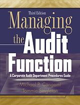 Kartonierter Einband Managing the Audit Function von Michael P Cangemi, Tommie W Singleton