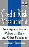 Fester Einband Credit Risk Measurement von Anthony Saunders