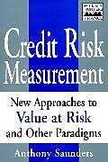 Fester Einband Credit Risk Measurement von Anthony Saunders