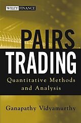 Livre Relié Pairs Trading de Ganapathy Vidyamurthy