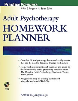 eBook (pdf) Adult Psychotherapy Homework Planner de Arthur E. Jongsma