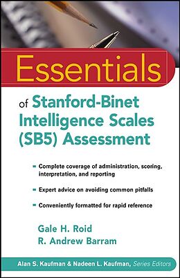 E-Book (pdf) Essentials of Stanford-Binet Intelligence Scales (SB5) Assessment von Gale H. Roid, R. Andrew Barram