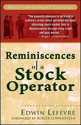 Kartonierter Einband Reminiscences of a Stock Operator von Edwin Lefevre