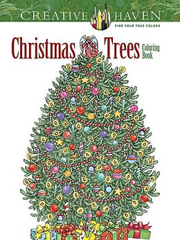 Kartonierter Einband Creative Haven Christmas Trees Coloring Book von Barbara Lanza