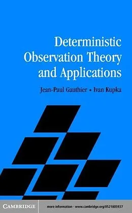 PDF Deterministic Observation Theory and Applications von Jean-Paul Gauthier