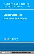 E-Book (pdf) Lexical Categories von Mark C. Baker