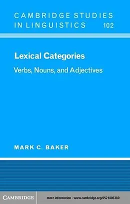 E-Book (pdf) Lexical Categories von Mark C. Baker