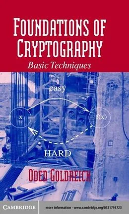 E-Book (pdf) Foundations of Cryptography: Volume 1, Basic Tools von Oded Goldreich