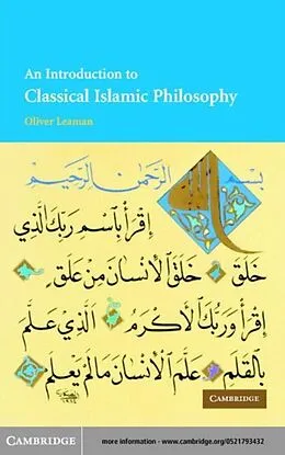 PDF Introduction to Classical Islamic Philosophy von Oliver Leaman