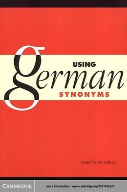 PDF Using German Synonyms von Martin Durrell