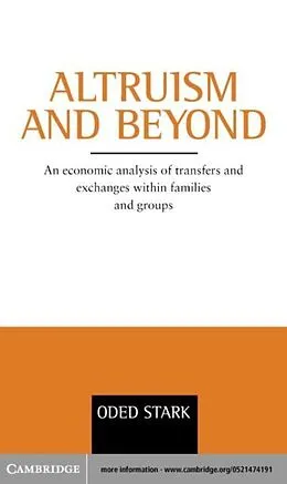 E-Book (pdf) Altruism and Beyond von Oded Stark