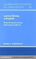 PDF Lexical Strata in English von Heinz J. Giegerich