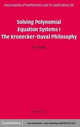 PDF Solving Polynomial Equation Systems I von Teo Mora