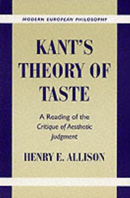 eBook (pdf) Kant's Theory of Taste de Henry E. Allison