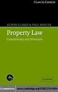 E-Book (pdf) Property Law von Alison Clarke
