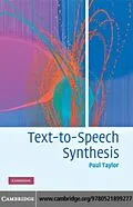 E-Book (pdf) Text-to-Speech Synthesis von Paul Taylor