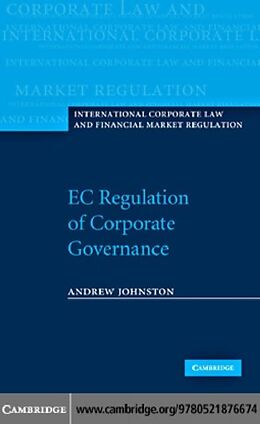 E-Book (pdf) EC Regulation of Corporate Governance von Andrew Johnston