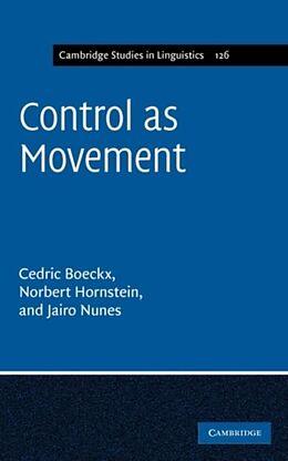 eBook (pdf) Control as Movement de Cedric Boeckx
