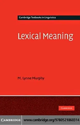 E-Book (pdf) Lexical Meaning von M. Lynne Murphy