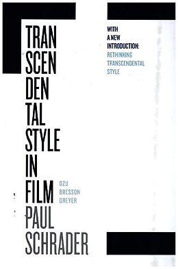 Couverture cartonnée Transcendental Style in Film de Paul Schrader