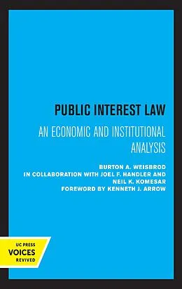 E-Book (epub) Public Interest Law von Burton A. Weisbrod, Joel F. Handler, Neil K. Komesar