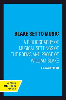 eBook (epub) Blake Set to Music de Donald Fitch