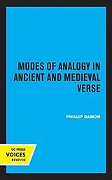 Kartonierter Einband Modes of Analogy in Ancient and Medieval Verse von Damon Phillip