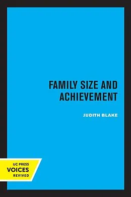 E-Book (epub) Family Size and Achievement von Judith Blake