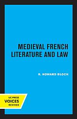 eBook (epub) Medieval French Literature and Law de R. Howard Bloch