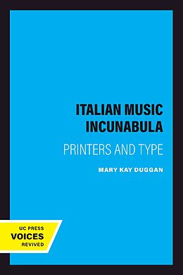 eBook (epub) Italian Music Incunabula de Mary Kay Duggan