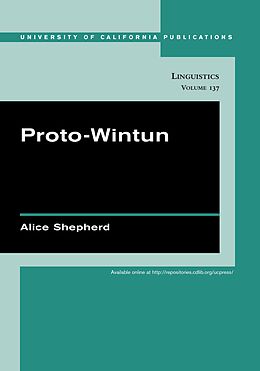 eBook (epub) Proto-Wintun de Alice Shepherd