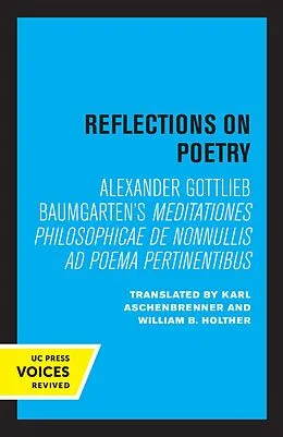 E-Book (epub) Reflections on Poetry von Alexander Gottlieb Baumgarten