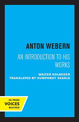 eBook (epub) Anton Webern de Walter Kolneder