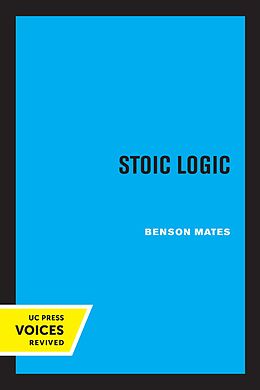 eBook (epub) Stoic Logic de Benson Mates