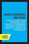 E-Book (epub) World Resources and Peace von Committee on International Relations