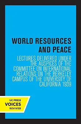E-Book (epub) World Resources and Peace von Committee on International Relations