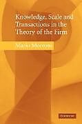 Couverture cartonnée Knowledge, Scale and Transactions in the Theory of the Firm de Mario Morroni